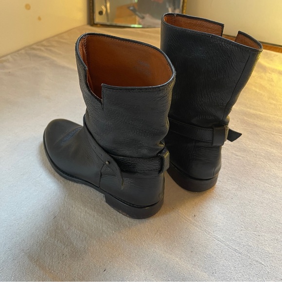 J. Crew Black Leather Ankle Slouch Engineer Boots, Size 7.5 - Picture 10 of 10